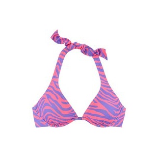 VENICE BEACH Bügel-Bikini-Top Damen violett-koralle Gr.44 Cup E