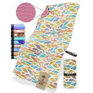 NirvanaShape Strandtuch Reise Handtuch Strandtuch XXL - Strandhandtuch, Mikrofaser Badetuch bunt