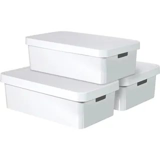 Organizer CURVER "INFINITY" Aufbewahrungsboxen Gr. B/H/T: 57 cm x 18 cm x 39 cm, weiß Ordnungsboxen Aufbewahrungsbox, stapelbar, je 30 Liter,