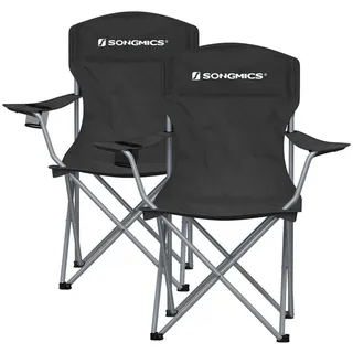 Songmics Campingstuhl 2er Set Schwarz