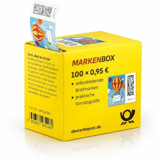 Albellion 100 Stück 0,95 EUR postfrische Briefmarken in Briefmarkenbox Frankaturware (Motiv: Welt der Briefe) Rolle