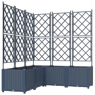 vidaXL Garten-Pflanzgefäß 5 pcs 120 x 120 x 143 cm Grau