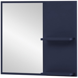 Lomadox Wandspiegel KELLA-80, Flur Spiegel Garderobenspiegel Ablage blau 67x60x12,2 cm blau