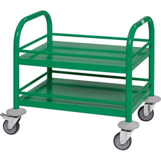 Kongamek Mini-servierwagen 530x375x550mm 2 Etagen Pulverbeschichtet In Grün Mit Bremse