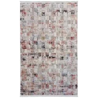 Rug Studios Teppich KOODOR, Rechteckig, Höhe: 12 mm, Wohnzimmer, 200 x 290 cm, Grau-Rose grau 200 cm x 290 cm x 12 mm