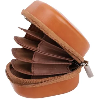 Kamera-Filtertasche, Vintage-PU-Leder, 8-lagiger Aufbewahrungsorganisator mit Wasser- und Stoßfestem Material, Gefertigt aus PU-Ledermaterial, Schützt Filter Fest und Sorgt für