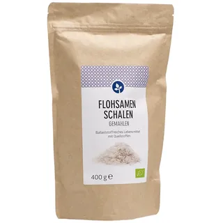 Aleavedis Naturprodukte GmbH Bio Flohsamenschalen gemahlen Pulver 400 g
