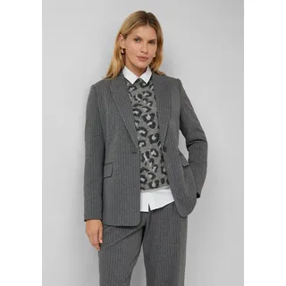 s.Oliver Jackenblazer Indoor-Blazer Antaillierter Blazer mit Nadelstreifen grau M (38)
