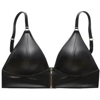petite fleur gold by lascana Bralette-BH Lederoptik schwarz 90A