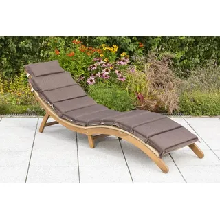 Merxx Gartenliege Liege Formliege Capri, 172 x 54 x 62 cm, inkl. Kissen, Natur