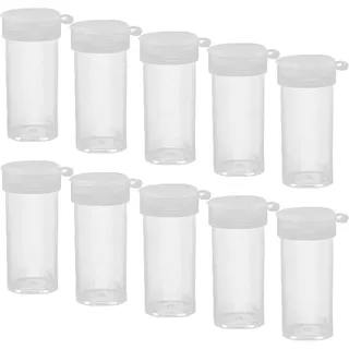 Set Mit 10 Mini-salzstreuern Aus Kunststoff, Extra Klein, Salzstreuer Aus Kunststoff Mit Deckel Für Reisen Und Camping (transparent)