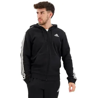 Adidas Essentials Fleece 3-Streifen Kapuzenjacke Black S