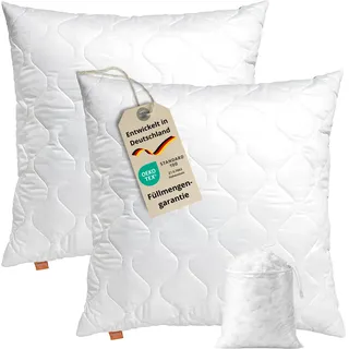 sleepling Kopfkissen 65x65 cm 2er Set, Allergiker Kissen, Komfort 100