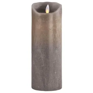 SOMPEX LED-Kerze Flame LED Kerze taupe 23cm (Set), fernbedienbar, integrierter Timer, Echtwachs braun