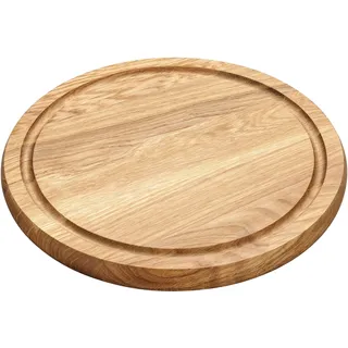 Brotzeitbrett Schneidebrett Eiche Holz rund 25 x 2 cm | Holz-Leute