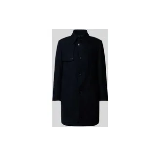 Kurzmantel mit Umlegekragen und Knopfleiste Modell 'SKOPJE', Black, 48