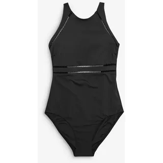 Next Badeanzug Sculpt And Shape Hochgeschlossener Badeanzug (1-St) schwarz 46 (GB: 18)