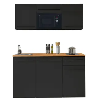 BASIC by Balculina Küchenzeile Jazz 160 cm schwarz