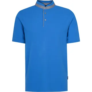 Poloshirt BUGATTI Gr. L, blau Herren Shirts Kurzarm mit Stehkragen