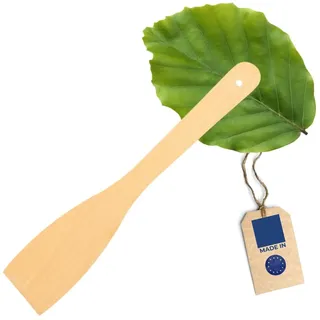 Pfannenwender, 30 cm, antibakteriell, hitzebeständig & plastikfrei, keine Kratzer in beschichteten Pfannen, kein Plastik im Essen, 100% Naturprodukt, Buchen-Holz