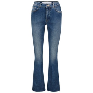 Goldgarn 5-Pocket-Jeans Damen Jeans LINDENHOF I FLARE 7/8-Länge (1-tlg) blau 32