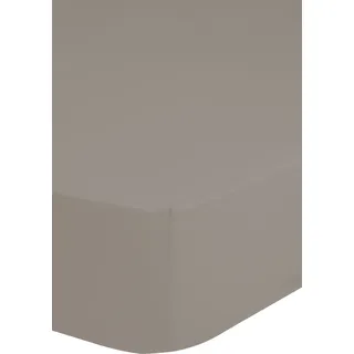 HIP Spannbettlaken Satin 100 x 200 cm taupe