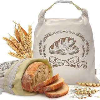 2er-pack Xl-bienenwachsbeutel Für Sauerteigbrot, Wiederverwendbare Aufbewahrung Aus Bio-baumwolle, Gefriergeeignet