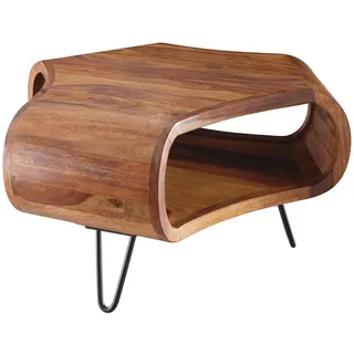 Wohnling Couchtisch Sheesham Braun 55 x 55 x 38 cm