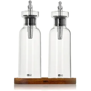 AdHoc AromaPour Öl- und Essigspender Set 300 ml 3-tlg. Edelstahl und Glas