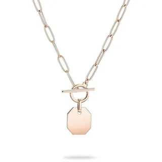 Liebeskind Berlin The T-Bar Plate Kette mit Anhänger roségold/Edelstahl