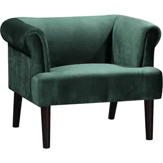 Atlantic Home Collection »Charlie«, Loungesessel mit Wellenunterfederung Grün,