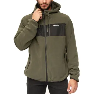 Bench Blaine Herren Fleecejacke mit Kapuze und durchgehendem Reißverschluss, warm, khaki, S - S