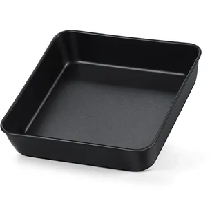 Herogo Quadratische Auflaufform, Edelstahl Eckig Backform mit Antihaftbeschichtung, Brownie Kuchenform für Brownie Lasagne Kuchen, 15,9 x 15,9 x 5 cm, Einteilige Gussform, Leicht zu reinige