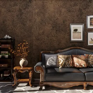 TOTIO Goldtapete Klebefolie Dunkelbraune Vinyl-Wandfolie Möbel Folie Bronze Gold Betonoptik 40CMx3M Matt Verdickt Selbstklebend Wasserfest Abnehmbar Blasenfreies Design Dekofolie im Industriellen Stil