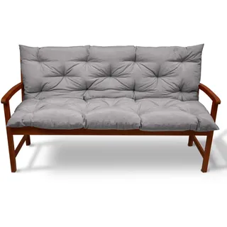 Beautissu Flair BR Bankauflage 100x50cm Hellgrau