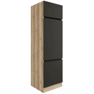 Optifit Küchen-Hochschrank 60 x 206,8 x 57,1 cm Noah420 Anthrazit Wildeiche NB
