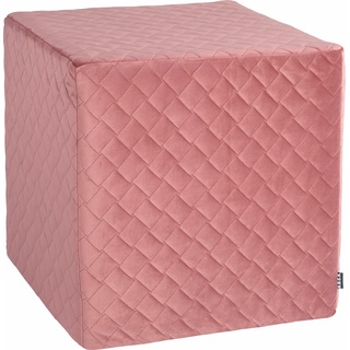 Sitzwürfel H.O.C.K. "Soft Nobile" Hocker Gr. B/H: 45 cm x 45 cm, rosa (hellrosa) Sitzkissen Sitzwürfel