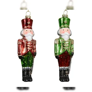 Christmas Decorations 1 Christbaumschmuck Kunststoff 14,5cm Nussknacker Figur zum Aufhängen - Weihnachtsbaum Anhänger Weihnachten Weihnachtsbaumschmuck bruchfest Soldat