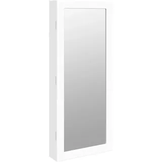 vidaXL Schmuckschrank mit Spiegel und LED-Beleuchtung