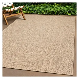vidaXL Teppich ZIZUR 100x200 cm Jute-Optik Indoor und Outdoor