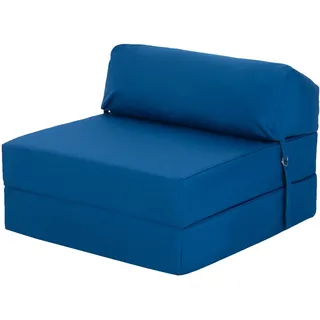 Ready Steady Bed Komfortabler Z-Fold Klappstuhl | Leichtes Futon-Sofa | Weicher, wasserabweisender Bezug | Ergonomisch gestaltete Z Bed Klappmatratze (Blau)