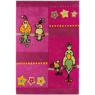 andiamo, rosa, Kinder Spielteppich Kakadu Papagei Teppich, Polyester, 160 x 100, 100 x 160 cm