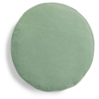 Essenza Dekokissen Mads, runde Form, aus Viskose und Leinen grün