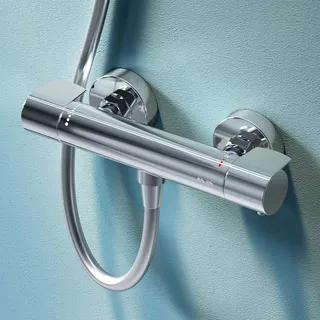 AM.PM Duscharmatur Chrom Dusche Armatur Thermostat Mischbatterie Temperatureinstellung Durchflusseinstellung 38°C