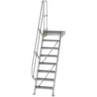 Günzburger Treppe mit Plattform 60° 600 cm Aluminium