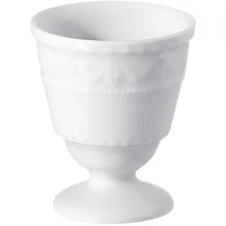 KPM Berlin KURLAND Eierbecher 6,5 cm, Eggcup, handgefertigt aus weißem Porzellan, Eierhalter klassisches Dekor von 1790 (1)
