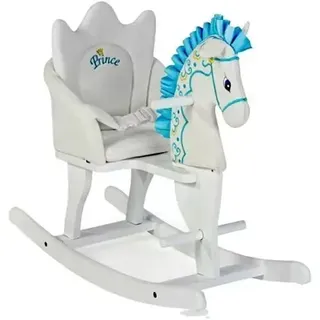 Schaukelpferd Schaukeltier Pony Weihnachten aus Holz Prince blau 504