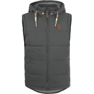 !Solid SOLID Steppweste SDDry Weste 21102147ME Weste mit abnehmbarer Kapuze in grau | Gr.: S