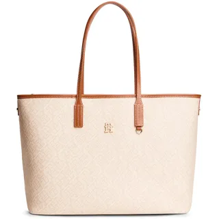 Tommy Hilfiger TH Monoplay Tote Shopper Kunstleder Beige/Braun
