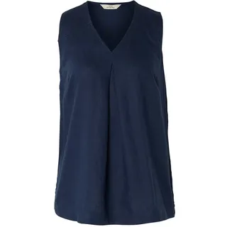 Tchibo - Ärmellose Leinenbluse - Damen - Gr. 44 - dunkelblau